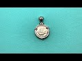 Ancient greek sikyon dove and chimaera triobol coin white gold necklace