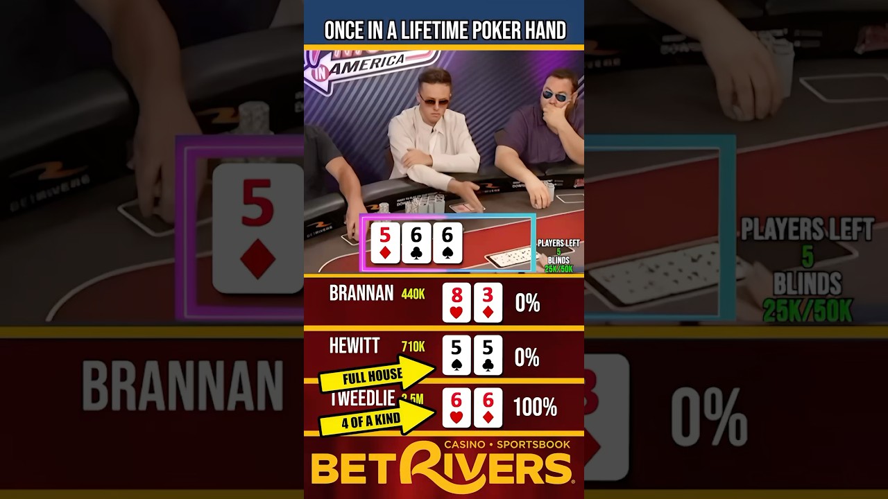 Покерная комбинация, которая случается раз в жизни за финальным столом (каре!)