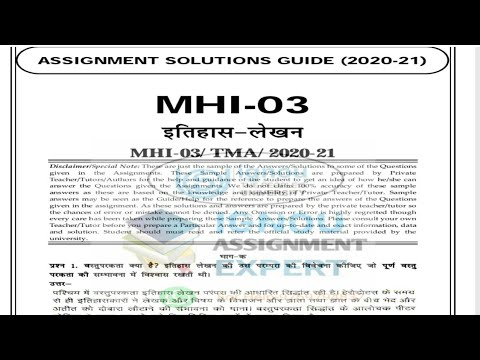 ignou mhd assignment answer