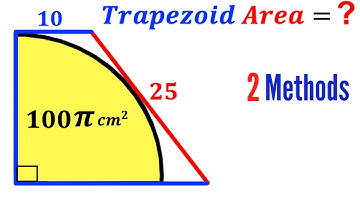 Can you find area of the Trapezoid? | (Quarter Circle) | #math  #maths | #geometry