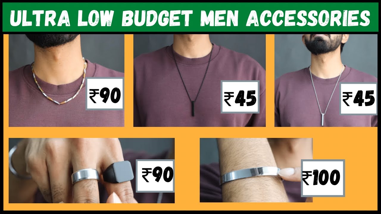Complete Mens Jewellery Collection Under Rs 599 (3 Chains, 2 Rings & 1 ...