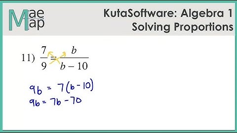 KutaSoftware: Algebra 1-  Solving Proportions
