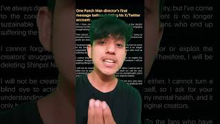 One Punch Man Director Delete His X Account #onepunchman