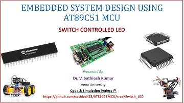 Switch Controlled LED using AT89C51 (8051) MCU