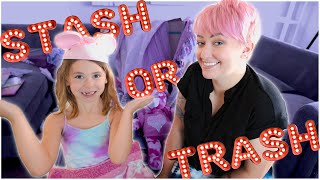 Declutter &amp; Unpack With Me - Stash or Trash?? [Featuring Violet!]