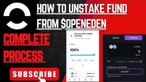 Binance open Eden compaign fund withdraw process| Every one must unstake your fund| complete process