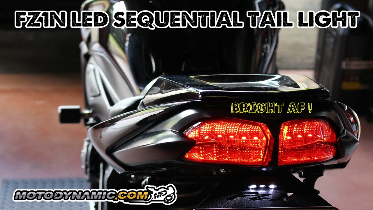 LED Sequential Tail light & flush mount front LED indicators from MotoDynamics | 2008 FZ1-N