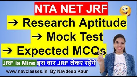 NTA NET JRF Research Aptitude Mock Test  Expected MCQs