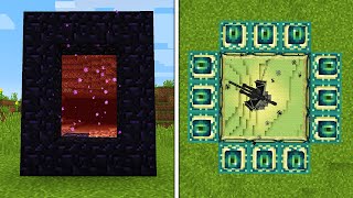 How To See Through Portals in Minecraft (Better Portal Mod) screenshot 5