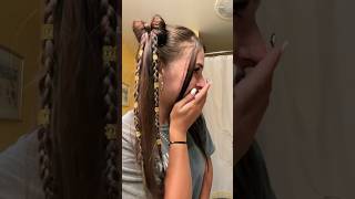 Pigtail bows😛 #hairinspo #hairtok #hairideas #hairtutorial
