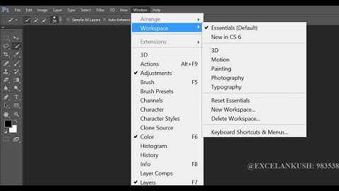 DTP WORKSHOP DAY 35 PHOTOSHOP CS6 INTERFACE OVERVIEW EXCELANKUSH ANKUSH GARG TUTORIALS IN HINDI