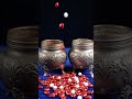Royal ASMR | Red & White Pearls Falling on Antique Metal #satisfying #viral #asmr #royal #art #ai