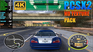 NFS Most Wanted Black Edition - ( PCSX2 4K 60FPS ) + HD Texture Pack + Settings| PS2 Emulator (2024)