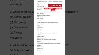 measurement &amp; measuring tools #mcq #question #fitter #class #iti #exam #final #2026 2ndyears #tayari