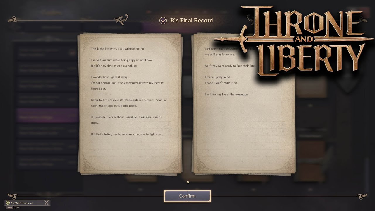 R's Final Record - Near Vienta Village Collection Codex THRONE AND ...
