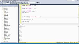 SQL Server 2022 - Funciones de cadena CONCAT, LOWER, UPPER, REPLICATE, RIGHT, LEFT, REPLACE.