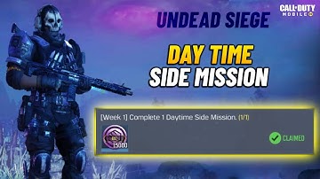 How to Complete Day Time Side Mission Undead Siege Codm | Cod Mobile Undead Siege Tasks Guide