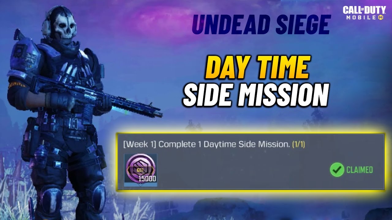 How to Complete Day Time Side Mission Undead Siege Codm Cod Mobile