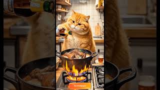 Cooking cat #marvel #tragiclove #avengers