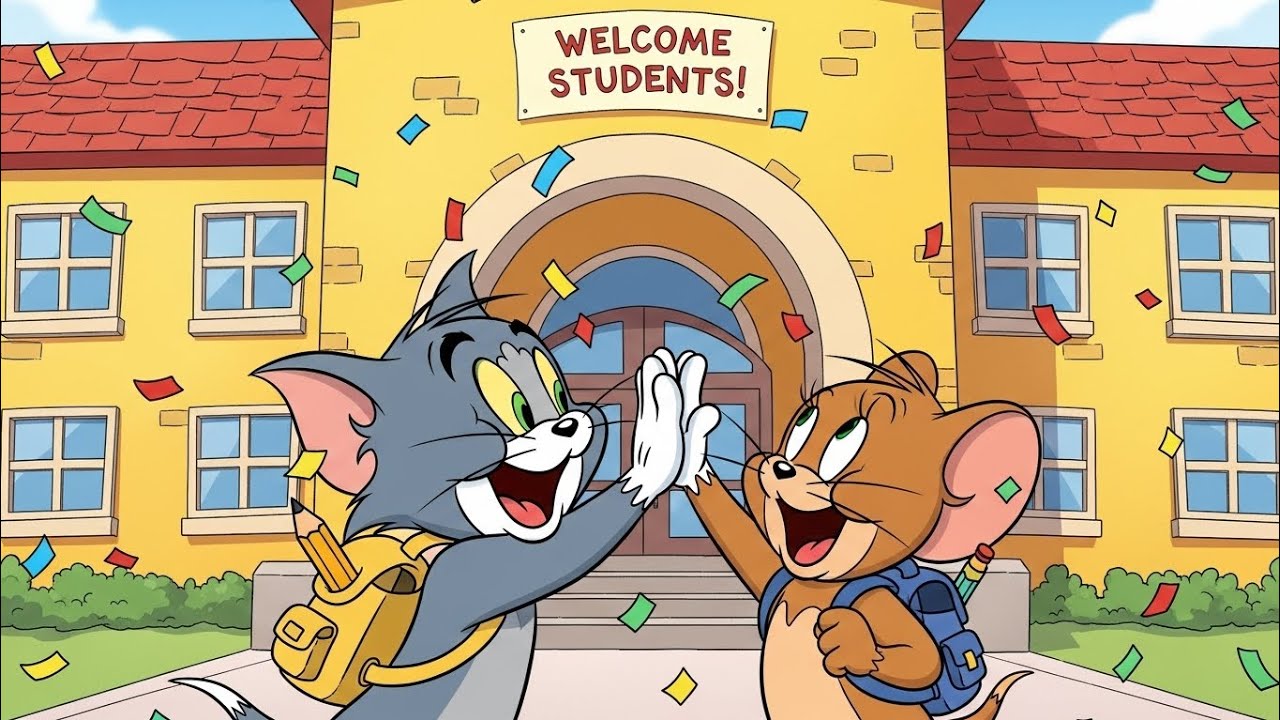 Tom and Jerry Funny School Bus Ride 🚌 | Kids Rhymes