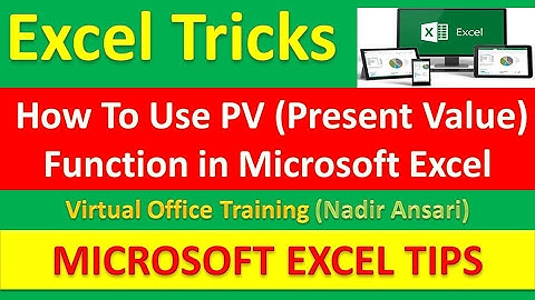 Excel Tips (How to Use PV (Present Value) Function) Excel Best Tricks (Advanced Excel)