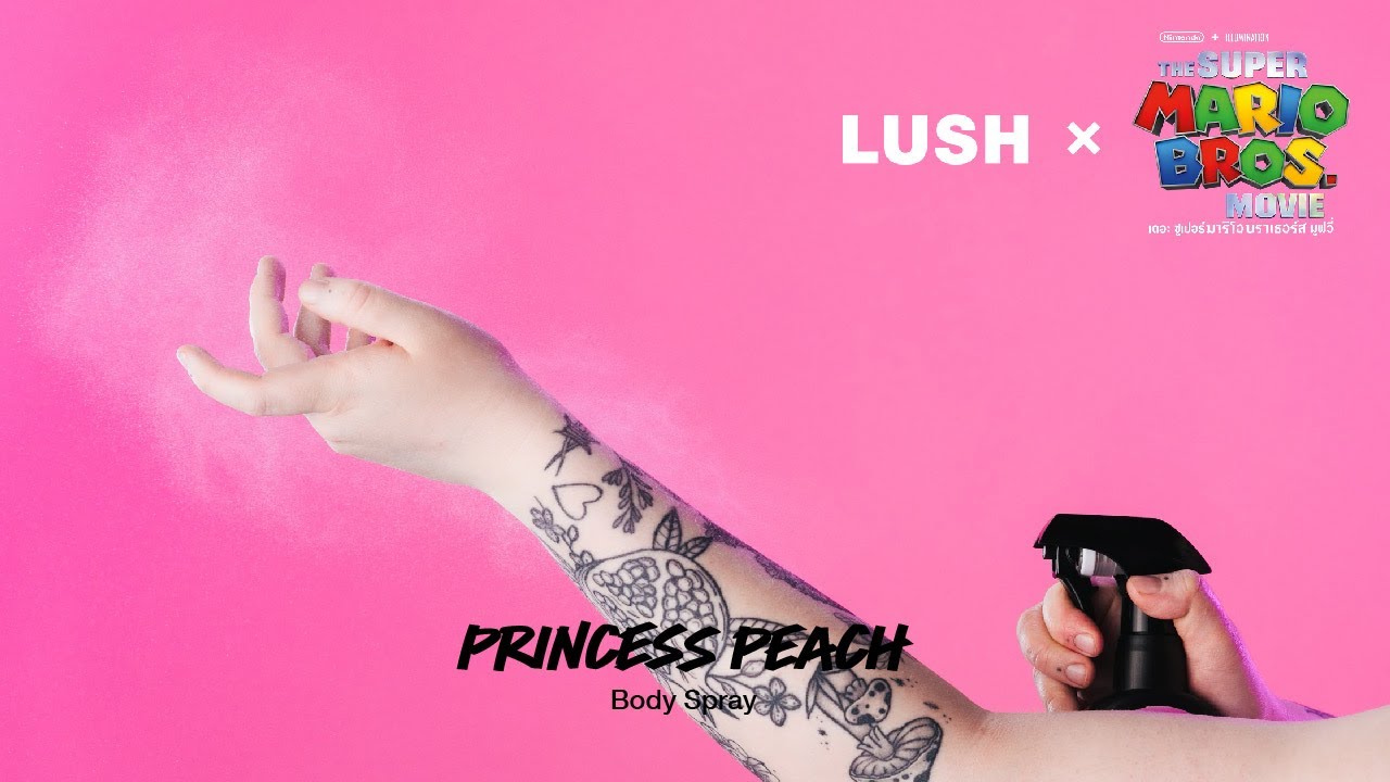 LUSH x The Super Mario Movie Princess Peach Body Spray YouTube