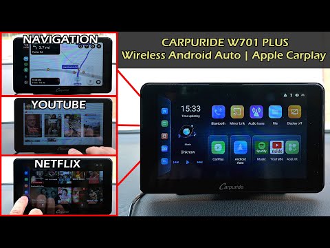 CARPURIDE W701 PLUS Wireless Android Auto & Apple Carplay | Watch