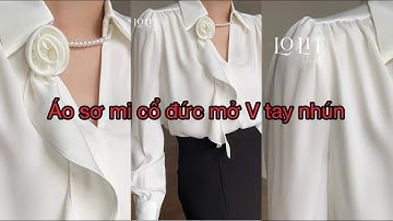 Dạy cắt may: Hướng dẫn cách cắt áo sơ mi cổ đưc mở V tay nhún theo mẫu| Sách dạy cắt may toàn tập