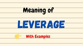 Daily vocabulary | Leverage Meaning | Vocabgram