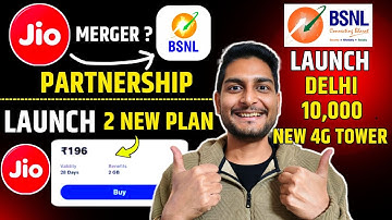 Jio & Bsnl Partnership Big News | Jio Launch 2 New Plan ₹196 | Bsnl 10K New 4G Tower 