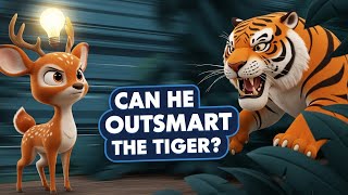 The Deer Who Fooled a Hungry Tiger! 🦌🐯 Kids Bedtime Story About Bravery