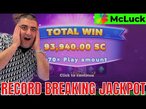 RECORD BREAKING JACKPOT Live At McLuck - Winning MEGA JACKPOT