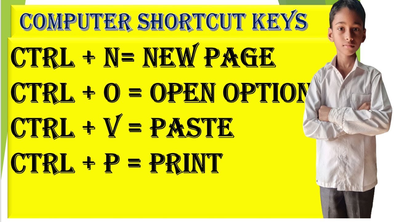 Computer shortcut keys|| kids computer learning|| computer short cut A to Z ||
