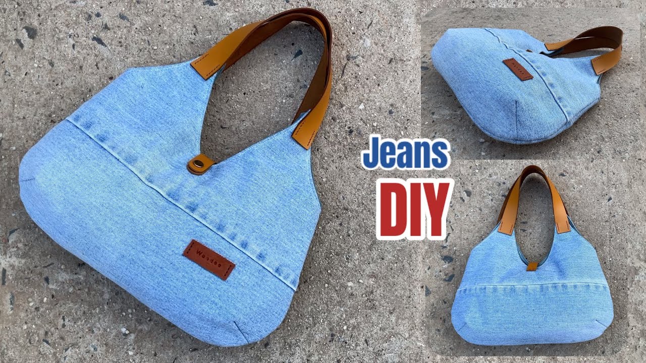 How to transform old jeans into beautiful handbag ,jeans bag diy