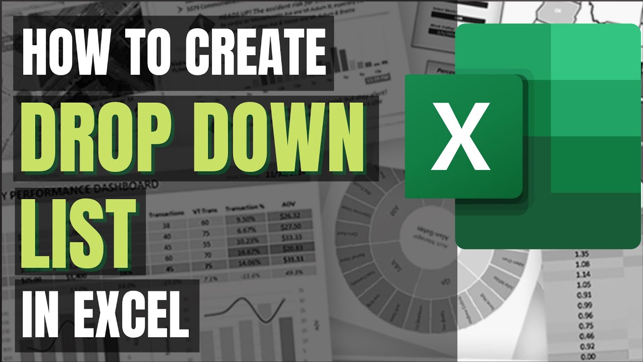 How to Create Drop Down List in Excel - YouTube