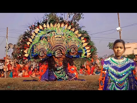 প্রথম মেয়ে শিল্পী ছেলেদের মতো বাজি দিয়ে অসুর টা বিরাট নাচে দিল !! Golapi Sabar Asur Nach | Chonach