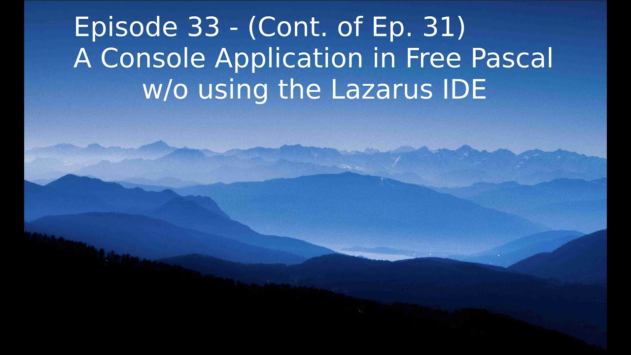 Creating a Linux console Application using Free Pascal w/o using the Lazarus IDE