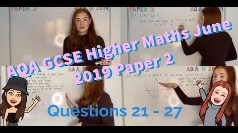 AQA GCSE Higher Maths June 2019 Paper 2 Part 4
