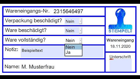 Digital stamping - Use case #2 - Goods receipt stamp