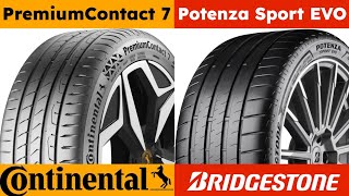 Continental PremiumContact 7 vs Bridgestone Potenza Sport Evo
