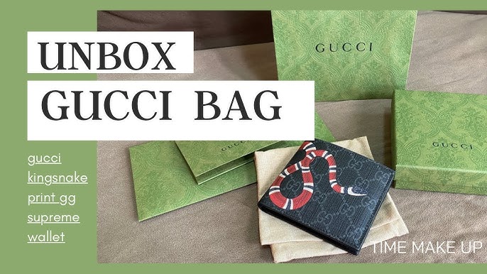 GUCCI Kingsnake Print GG Supreme Wallet Review 