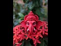“🌺 Red Flower Opens → 3D Ganpati Darshan | Peaceful Divine Short | Ganpati Bappa Moriya 🙏✨”