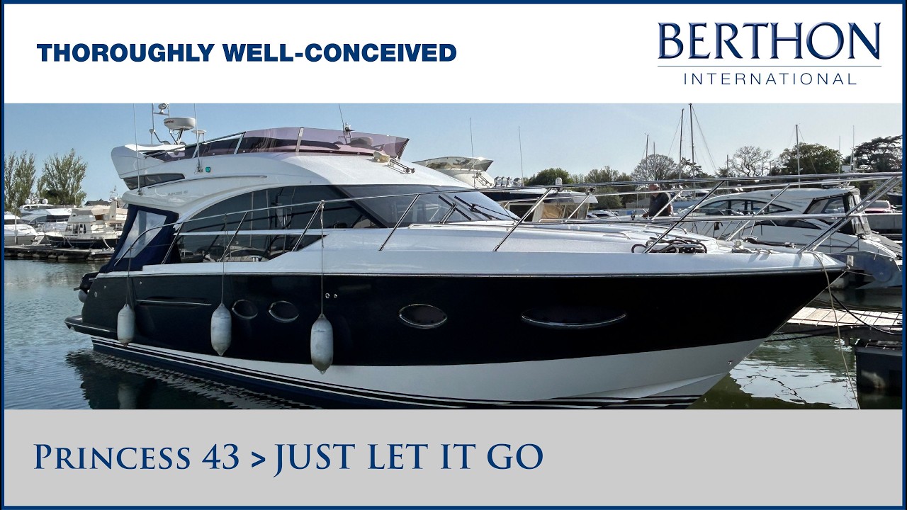 ⁣Princess 43 “JUST LET IT GO” Yacht for Sale | Thoroughly Well-Conceived | Tour with Hugh Rayner