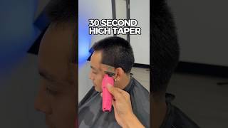 The CLEANEST 30 Second High Taper Fade 💈✨ Barber Tutorial Step by Step with ASMR Sounds 🎶