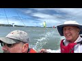 Yacht racing on Lake Illawarra in a Magnum 850 Trailer Sailer