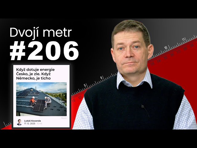 Dvojí metr #206: Drahá elektřina, v roce 2026 zlevní. EU zaostává za světem. Rasistická MISS Finska.