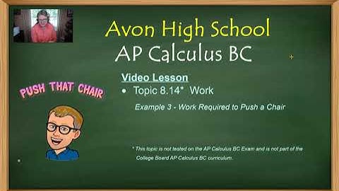 Avon High School - AP Calculus BC (Calculus 2) - Topic 8.14 - Example 3 - Work