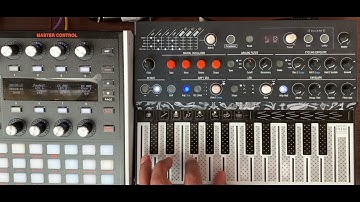 Arturia Microfreak’s Pitch bend strip modulating ASM Hydrasynth ‘Pseudo Ribbon Controller’