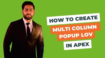 How to Create Multi Column Popup LOV in Oracle Apex