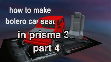 how to make bolero car seat . in prisma 3d part 4 // allu as animation studio //